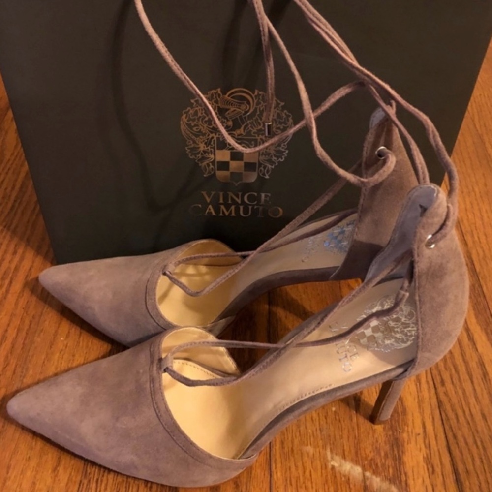 Vince Camuto Vo-Nitta Mystery Mauve Kidsuede 10M - Picture 9 of 9